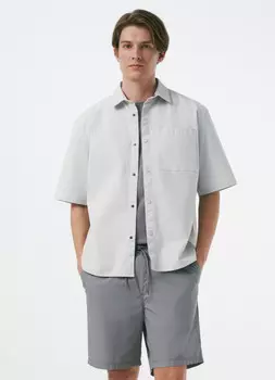 Шорты из микротвила, Серый