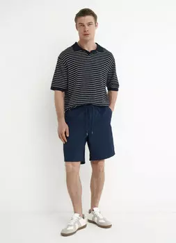 Шорты из микротвила, Синий