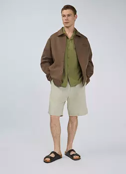 Шорты изо льна, Бежевый