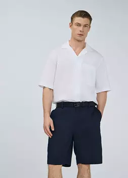 Шорты изо льна, Синий