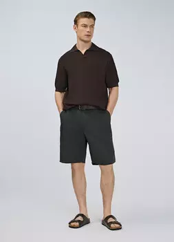 Шорты изо льна, Зеленый