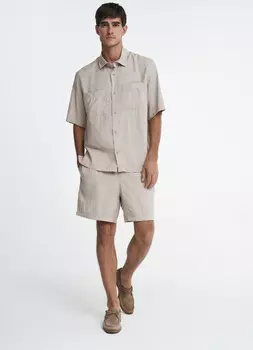 Шорты с эластичным поясом, Бежевый