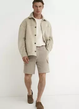 Шорты с карго-карманами, Бежевый