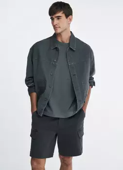 Шорты с карго-карманами, Серый