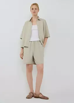 Шорты со льном, Бежевый