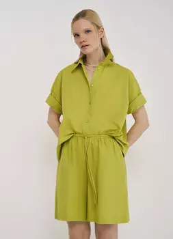 Шорты со льном, Зеленый