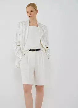 Шорты со складками, Белый