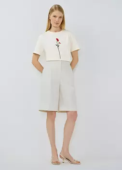 Шорты со складками, Бежевый