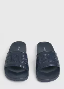 Сланцы с принтом, Синий