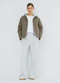 Стёганая куртка с капюшоном, Желтый