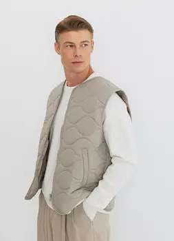 Стёганый утеплённый жилет, Серый
