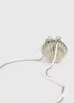 Сумка-ракушка, Серебряный