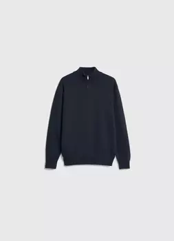 Свитер с воротником на молнии для мальчиков, Синий