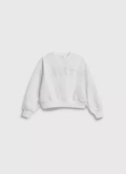 Свитшот оверсайз для девочек, Белый