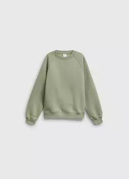 Свитшот оверсайз для девочек, Зеленый