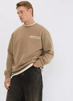 Свитшот с принтом, Бежевый