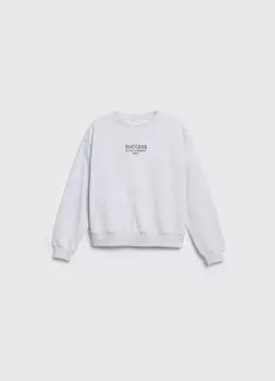 Свитшот с принтом для девочек, Серый