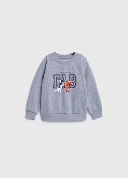 Свитшот с принтом «Гав» для мальчиков O'STIN x Союзмультфильм, Серый