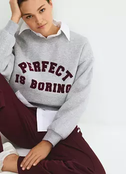 Свитшот с принтом, Серый