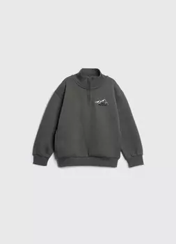 Свитшот с воротником-стойкой для мальчиков, Зеленый