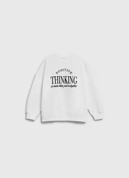 Свитшот с вышивкой для девочек, Белый