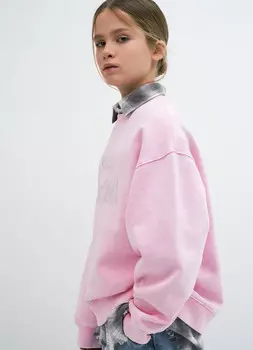 Свитшот со стразами для девочек, Розовый