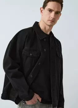 Свободная джинсовая куртка, Серый