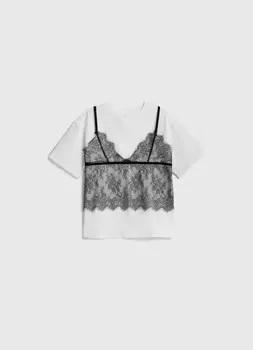 Свободная футболка для девочек, Белый