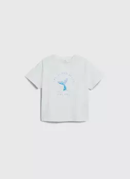 Свободная футболка для девочек, Белый