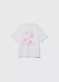 Свободная футболка для девочек, Белый