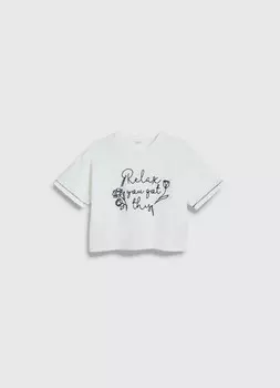 Свободная футболка для девочек, Белый