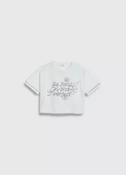 Свободная футболка для девочек, Белый