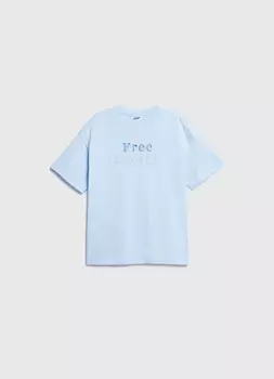 Свободная футболка для девочек, Голубой