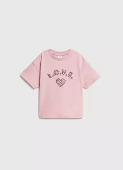 Свободная футболка для девочек, Розовый