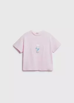 Свободная футболка для девочек, Розовый