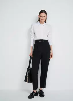 Свободная рубашка из хлопка, Белый