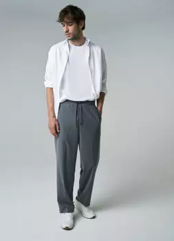 Свободные брюки со стрелками, Серый