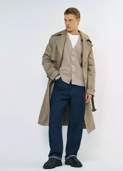 Свободные джинсы O'STIN x Яндекс Книги, Синий