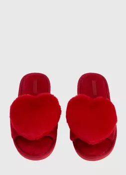 Тапочки с открытым носом, Красный