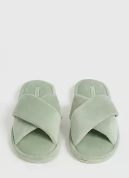 Тапочки с открытым носом, Зеленый
