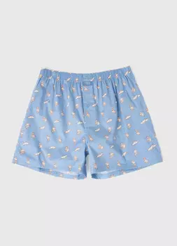 Текстильные трусы-боксеры, Голубой