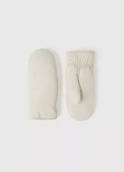 Текстильные варежки с искусственным мехом, Бежевый