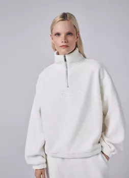 Толстовка-анорак из шерпы со стопперами, Бежевый