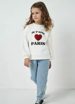 Толстовка для девочек, Белый