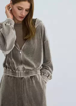 Толстовка из бархата, Бежевый