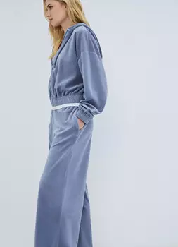 Толстовка из бархата, Синий