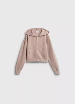 Толстовка на молнии для девочек, Бежевый