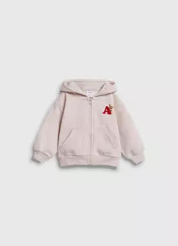 Толстовка на молнии для девочек, Бежевый