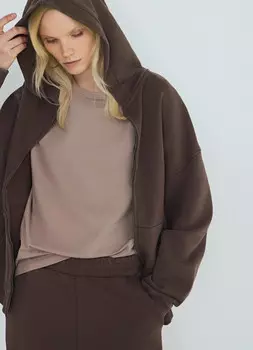 Толстовка объёмного силуэта, Коричневый