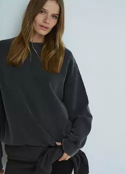 Толстовка с эффектом стирки, Серый